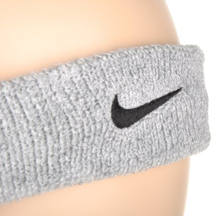 Аксесуари для тренувань Nike Swoosh Headband Grey Heather/Black - 97118, фото 4 - інтернет-магазин MEGASPORT
