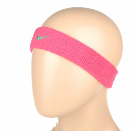 Аксесуари для тренувань Nike Swoosh Headband Pink Pow/Emerald Glow - 97119, фото 1 - інтернет-магазин MEGASPORT