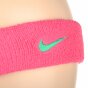 Аксесуари для тренувань Nike Swoosh Headband Pink Pow/Emerald Glow, фото 4 - інтернет магазин MEGASPORT