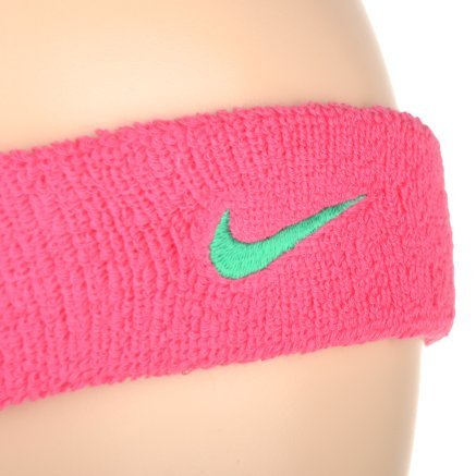 Аксесуари для тренувань Nike Swoosh Headband Pink Pow/Emerald Glow - 97119, фото 4 - інтернет-магазин MEGASPORT
