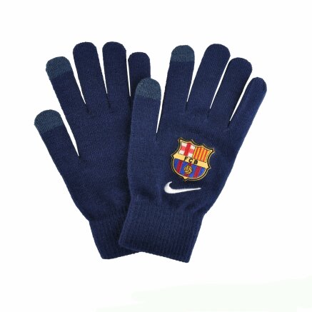 Перчатки Nike Fcb Supporter Knitted Tech Gloves S/M Loyal Blue/White - 97123, фото 1 - интернет-магазин MEGASPORT