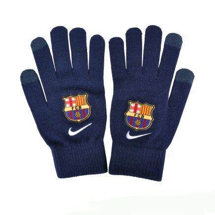 Перчатки Nike Fcb Supporter Knitted Tech Gloves S/M Loyal Blue/White - 97123, фото 3 - интернет-магазин MEGASPORT