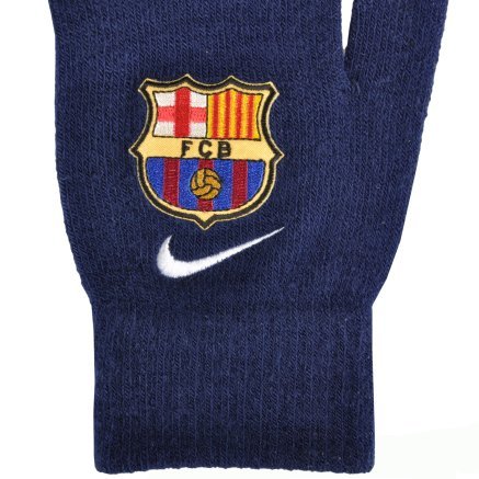 Перчатки Nike Fcb Supporter Knitted Tech Gloves S/M Loyal Blue/White - 97123, фото 4 - интернет-магазин MEGASPORT