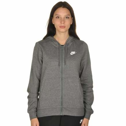 Кофта Nike W Nsw Hoodie Fz Flc - 106489, фото 1 - інтернет-магазин MEGASPORT