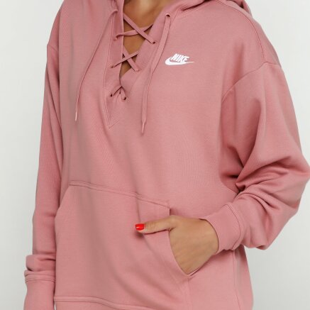 Кофта Nike W Nsw Club Hoodie Laceup - 112886, фото 4 - інтернет-магазин MEGASPORT