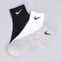 Носки Nike 3ppk Cotton Cushion Quarter W/Moisture Mgt (S,M,L,Xl), фото 1 - интернет магазин MEGASPORT