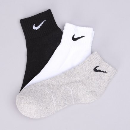 Носки Nike 3ppk Cotton Cushion Quarter W/Moisture Mgt (S,M,L,Xl) - 13227, фото 1 - интернет-магазин MEGASPORT