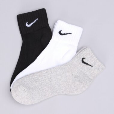 Носки Nike Unisex Cushion Quarter Training Sock (3 Pair) - 106648, фото 1 - интернет-магазин MEGASPORT