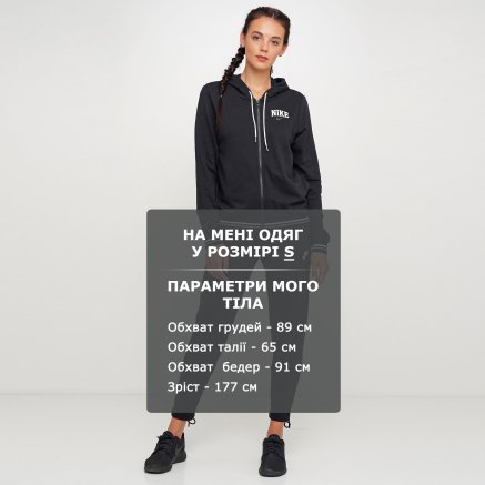 Кофта Nike W Nsw Hoodie Fz Flc Vrsty - 119310, фото 6 - інтернет-магазин MEGASPORT