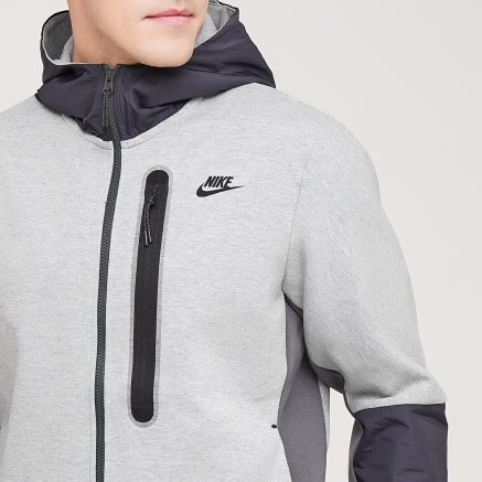 Кофта Nike M Nsw Tch Flc Fz Wvn Hoode Mix - 128730, фото 5 - интернет-магазин MEGASPORT