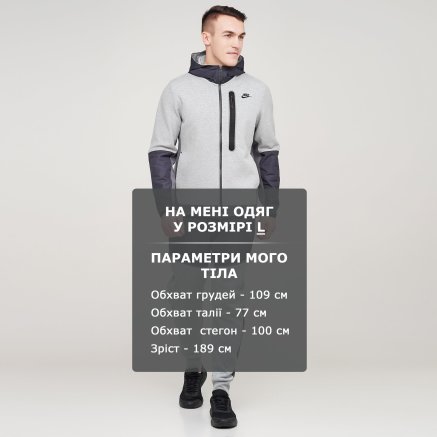 Кофта Nike M Nsw Tch Flc Fz Wvn Hoode Mix - 128730, фото 6 - интернет-магазин MEGASPORT