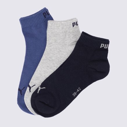 Носки Puma Unisex Quarter Plain 3p - 106075, фото 1 - интернет-магазин MEGASPORT