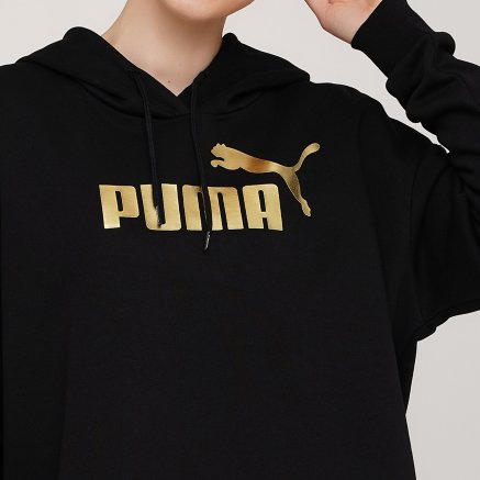 Кофта Puma Ess+ Cropped Metallic Logo Hoodie Fl - 140600, фото 5 - интернет-магазин MEGASPORT