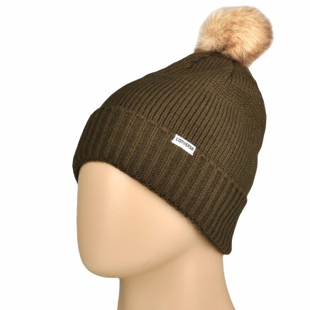 Шапка Converse Fur Pom Knit - 106997, фото 1 - інтернет-магазин MEGASPORT
