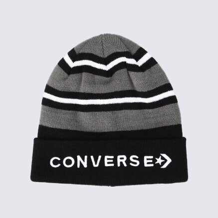 Шапка Converse Striped Cuff Beanie - 113187, фото 1 - интернет-магазин MEGASPORT