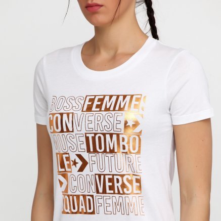 Футболка Converse Femme Verbiage Short Sleeve Crew - 116994, фото 4 - интернет-магазин MEGASPORT