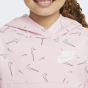 Кофта Nike дитяча G Nsw Flc Aop Hoodie, фото 3 - інтернет магазин MEGASPORT