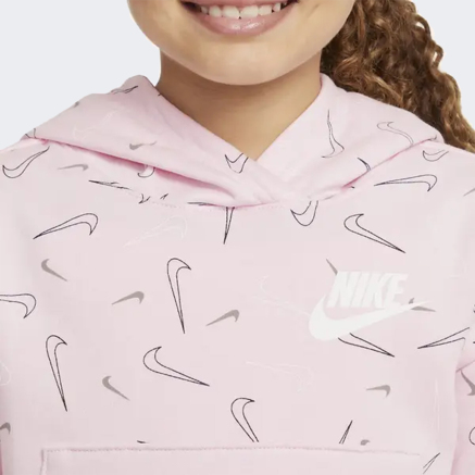 Кофта Nike дитяча G Nsw Flc Aop Hoodie - 141177, фото 3 - інтернет-магазин MEGASPORT