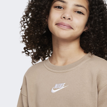 Кофта Nike детская G NSW CLUB FLC BF CREW LBR - 147984, фото 4 - интернет-магазин MEGASPORT