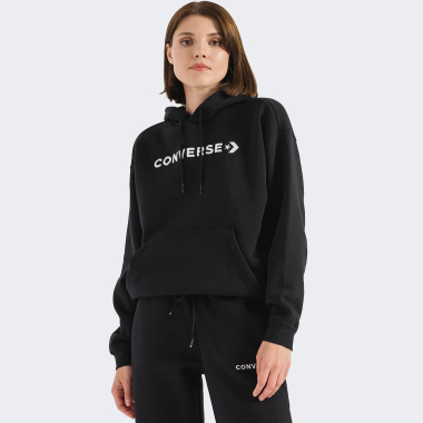 Кофты Converse Strip Wordmark Oversized Fleece Hoodie - 149418, фото 1 - интернет-магазин MEGASPORT
