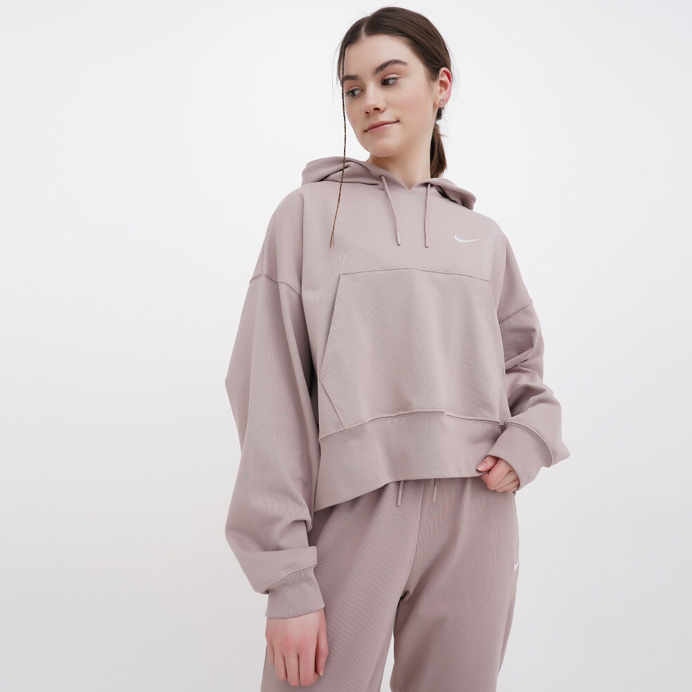 Кофта Nike W NSW JRSY OS PO HOODIE | Цвет:бежевый | купить в интернет ...