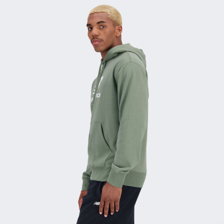 Кофта New Balance Essentials Stacked Logo PO Hoodie - 154444, фото 3 - інтернет-магазин MEGASPORT