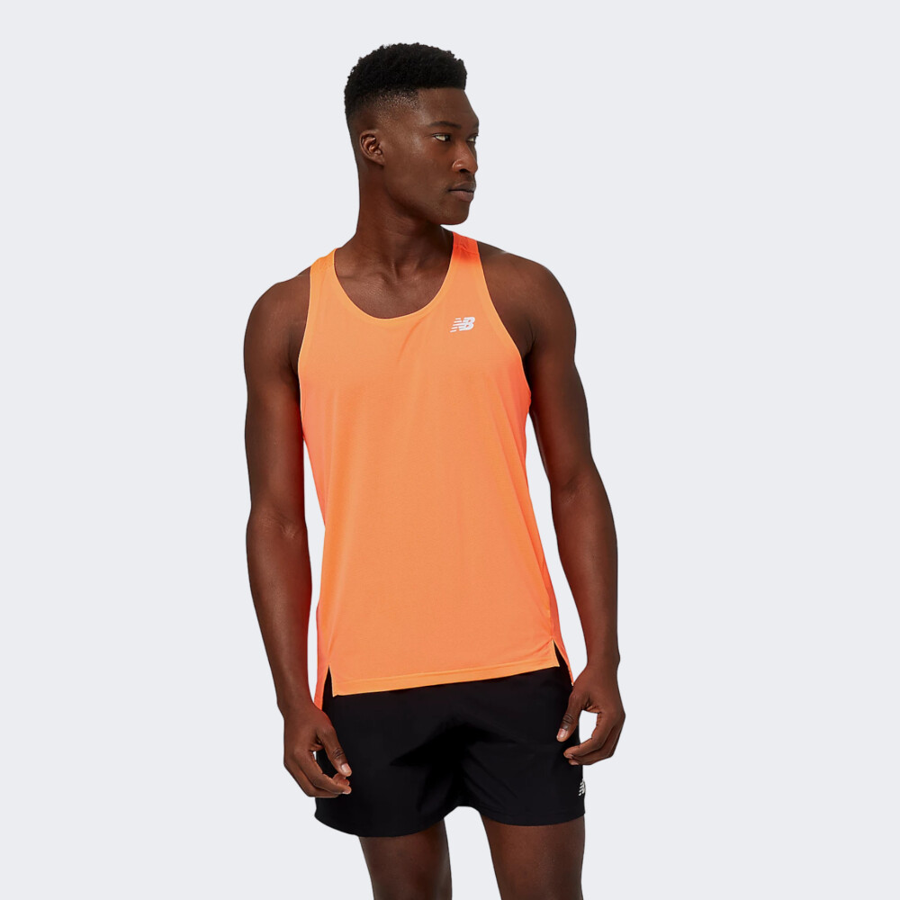 Майка New Balance Accelerate Sleavless Tee | Цвет: оранжевый | купить в ...