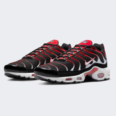 Red and white nike air store max plus