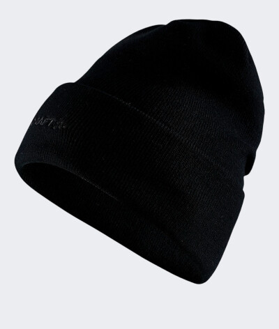 Шапка Craft CORE ESSENCE BEANIE BLACK - 159658, фото 1 - интернет-магазин MEGASPORT