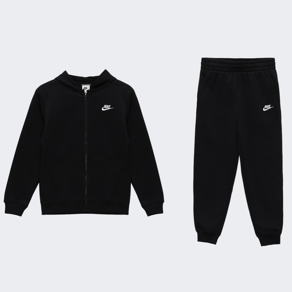 Black nike 2024 tracksuit set