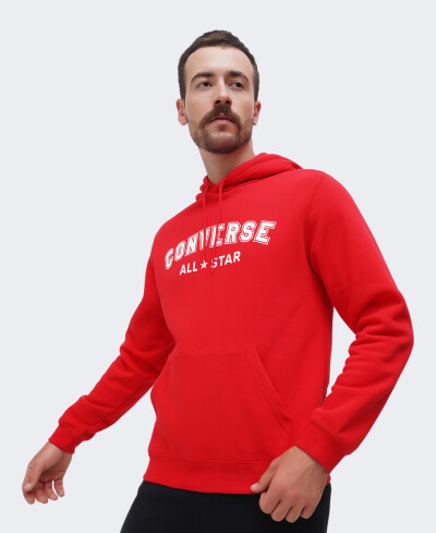 Кофта Converse STANDARD FIT ALL STAR CENTER FRONT HOODIE BB - 159264, фото 1 - интернет-магазин MEGASPORT