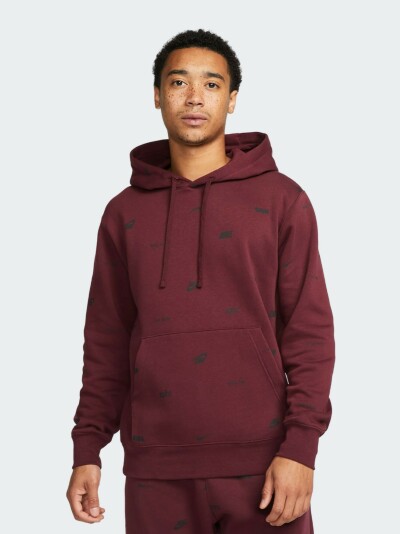 Кофта Nike M NK CLUB+ BB PO AOP HOODIE - 160417, фото 1 - інтернет-магазин MEGASPORT