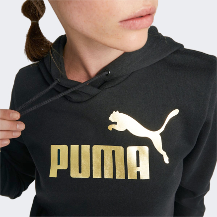Кофта Puma ESS+ Metallic Logo Hoodie FL - 148523, фото 4 - интернет-магазин MEGASPORT