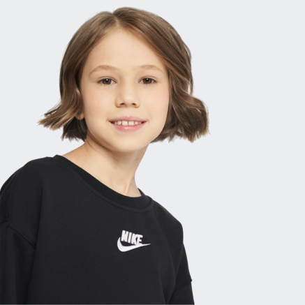 Кофта Nike дитяча G NSW CLUB FLC BF CREW LBR - 147690, фото 4 - інтернет-магазин MEGASPORT