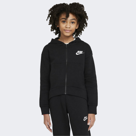 Кофта Nike детская G Nsw Club Flc Fz Hoodie Lbr - 141100, фото 1 - интернет-магазин MEGASPORT