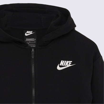 Кофта Nike детская G Nsw Club Flc Fz Hoodie Lbr - 141100, фото 5 - интернет-магазин MEGASPORT