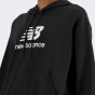 Кофта New Balance Hoodie NB Stacked Logo, фото 4 - интернет магазин MEGASPORT