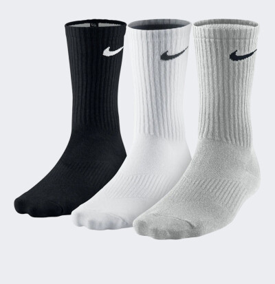 Носки Nike 3PPK Cotton Lightweight Crew W/Moisture Mgt (S,M,L,Xl) - 5648, фото 1 - интернет-магазин MEGASPORT