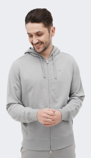 Кофта Champion hooded full zip sweatshirt - 163429, фото 1 - интернет-магазин MEGASPORT