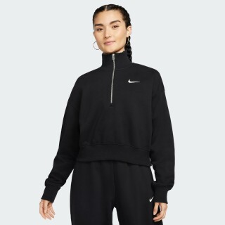 Кофта Nike W NSW PHNX FLC QZ CROP | Цвет: черный | купить в