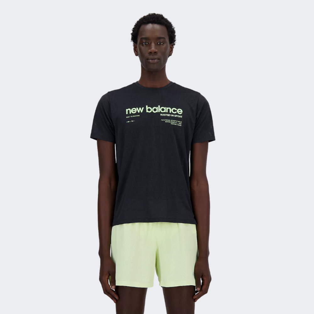 Футболка New Balance Tee NB Prfm GR. | Цвет: черный | купить в интернет ...