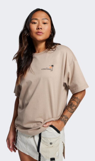 Футболка Converse BEACH SCENE PALM TREE TEE - 165684, фото 1 - интернет-магазин MEGASPORT