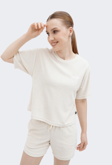Футболка Puma ESS Elevated Relaxed Cropped Tee - 165057, фото 1 - интернет-магазин MEGASPORT