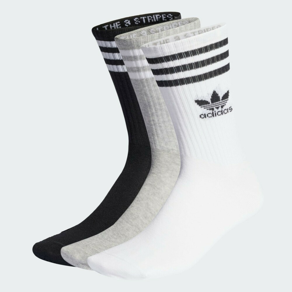 Носки Adidas Originals CREW SOCK 3STR | Цвет: белый,серый,черный ...