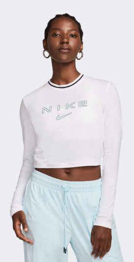 Футболка Nike W NSW LS SLIM CRP TEE OC - 167316, фото 1 - інтернет-магазин MEGASPORT
