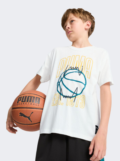 Футболка Puma детская BASKETBALL WINNING SHOT TEE B - 167508, фото 1 - интернет-магазин MEGASPORT
