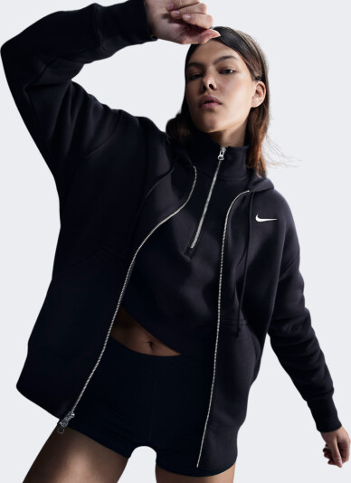 Кофта Nike W NSW PHNX FLC FZ OS HOODIE - 167609, фото 1 - інтернет-магазин MEGASPORT
