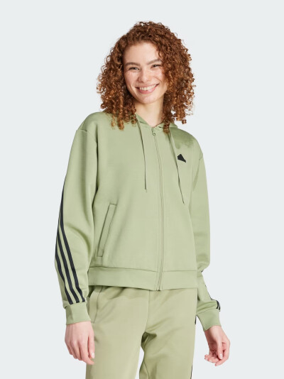 Кофта Adidas W FI 3S FZ HD - 167821, фото 1 - інтернет-магазин MEGASPORT