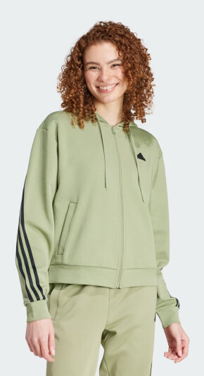 Кофта Adidas W FI 3S FZ HD - 167821, фото 1 - интернет-магазин MEGASPORT