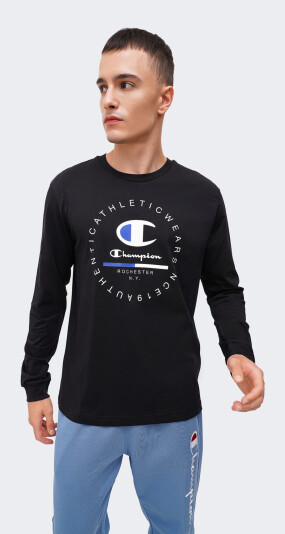 Футболка Champion long sleeve crewneck t-shirt - 167425, фото 1 - интернет-магазин MEGASPORT